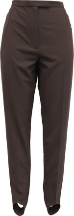 Dries Van Noten Crepe Skinny Pants in Brown Polyester