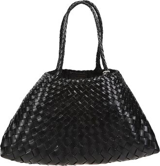 Dragon Diffusion Gevlochten Schoudertas - Dames - Shoppers - Zwart - ONE Size - Leer - Tassen