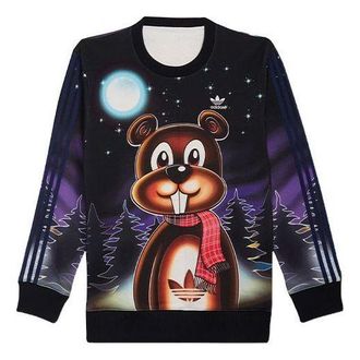adidas Mens adidas originals x Kerwin Frost Crossover Cartoon Full Print Sports Round Neck Pullover HG8776