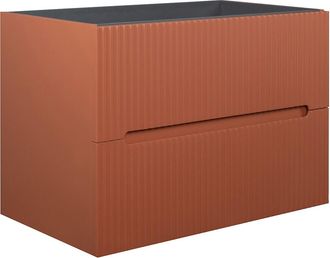 Vente-Unique Mueble de ba&ntilde;o suspendido de lavabo terracota - 80 cm - PAVANI