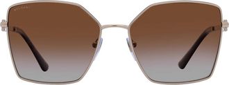 Bulgari Brown Gradient Butterfly Ladies Sunglasses BV6175 278/T5 56
