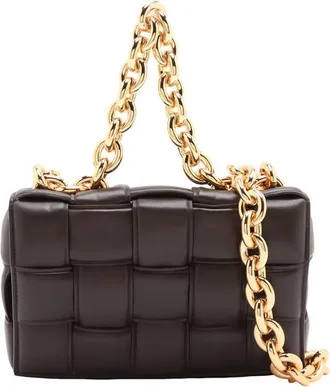 Bottega Veneta Pre-owned Bottega Veneta Nappa Intrecciato Padded Chain Cassette Satchel Ladies EHWXB392V0SV2L1Z