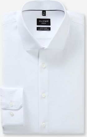 Olymp Businesshemd OLYMP No. Six super slim, Herren, Gr. 36, N-Gr, weiss (wei&szlig;), Jersey, Obermaterial: 64% Baumwolle, 27% Polyester, 9% Elasthan, Hemden Bus