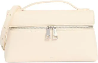 JW PEI Thea Woven Top Carry Handle Crossbody Bag in Grainy Leather White at Nordstrom