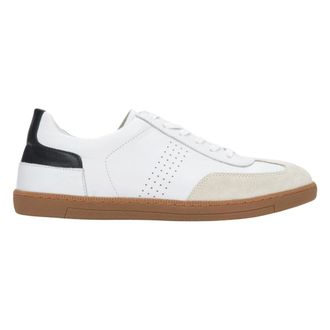 Estro & Luminara Sneakers, male, White, Size: 12 US Mens White Sneakers made of Genuine Leather & Velour Estro Er00117606