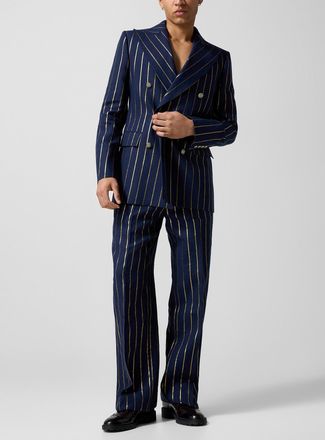 Vivienne Westwood Mens Rafael golden stripes pure linen pant