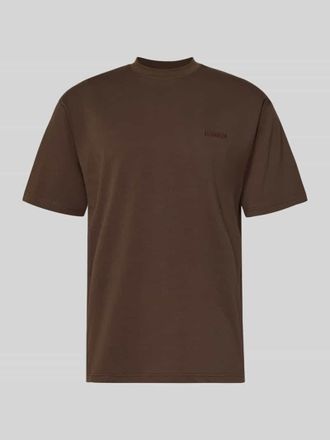 Woodbird Regular Fit T-Shirt aus reiner Baumwolle Modell Baine in Mittelbraun, Gr&ouml;&szlig;e XXL