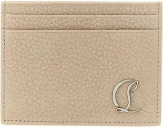 Christian Louboutin Accessoires, Heren, Beige, ONE Size, Leer, Mooncrest Card Holder