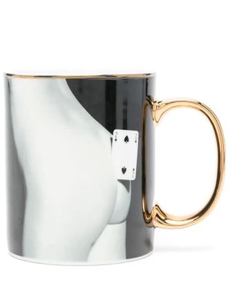 Seletti Two of Spades porcelain mug - unisex - Porcelain - OS - Black