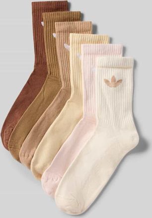 adidas Originals Socken mit Logo im 6er-Pack in Beige, Größe 39/42