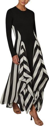 Reiss Dita Jersey Woven Mix Midi Dress