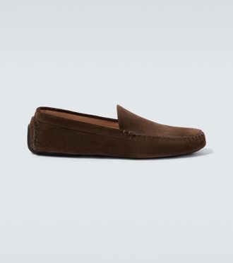 The Row New Lucca suede slip-on shoes