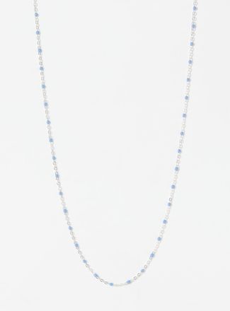 Clio Blue Womens Sky-blue beaded thin chain