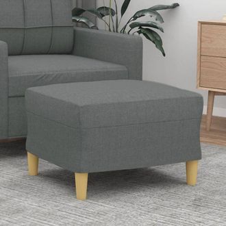 vidaXL Poggiapiedi Grigio Scuro 60x50x41 cm in Tessuto - Vidaxl