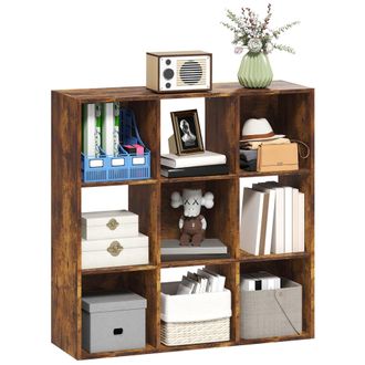 HOMCOM 9 Cube Storage Cupboard Bookcase Bookshelf Home Office - | TJ Hughes