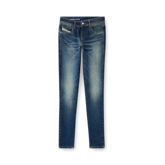 Diesel Jeans, Dames, Blauw, W30 L32, Katoen, Slandy Skinny Jeans