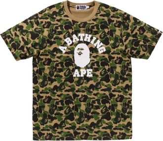 A Bathing Ape ABC Camo College T-Shirt Green 1M30109011-GREEN