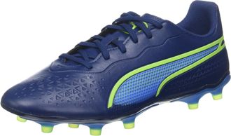 Puma King Match FG/AG, Unisex Adult Sports Shoes, Persian Blue-Pro Green-Ultra Blue, 9.5 UK, Persian Blue Pro Green Ultra Blue, 8.5 UK