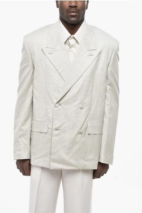 Givenchy Oversized Double-Breasted Blazer with Peaked Lapels size 48