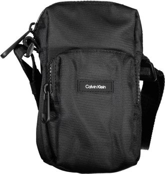 Calvin Klein Zwarte schoudertas met chique details - Heren - Schoudertassen - Zwart - ONE Size - Polyester - Tassen