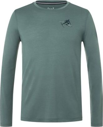 super.natural Toni L/S Skiunterw&auml;sche f&uuml;r Herren | t&uuml;rkis/oliv