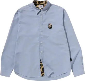 A Bathing Ape 1st Camo One Point Relaxed Fit Shirt Sax 1M30-131-005-SAX