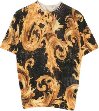 Versace Jeans Couture T-shirt met barokprint - Dames - Blouses - Veelkleurig - S - Overhemden