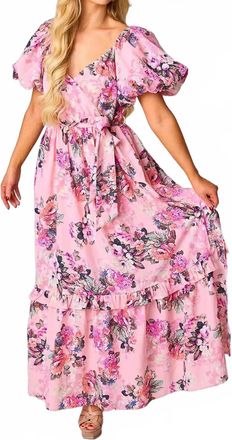 BuddyLove Floral Maxi Dress In Bashful Pink