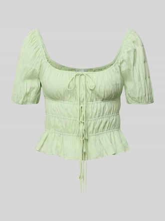 Oh April Blusentop mit Schn&uuml;rung Modell Noemi in Mint, Gr&ouml;&szlig;e XL