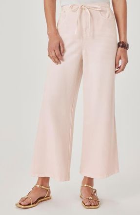 Splendid Lounge Wide Leg Crop Jeans in Rose Petal Pink at Nordstrom, Size Medium