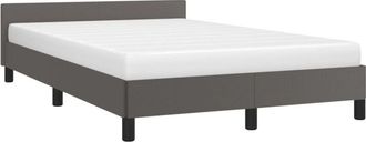 vidaXL Estructura De Cama Con Cabecero Sin Colch&oacute;n Gris 120x200 Cm Vidaxl