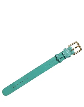 Dolce & Gabbana Crocodile-Embossed Calf Leather Belt - Blue