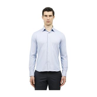 Roberto Ricci Design Jacquard Oxford Overhemd - Heren - Zakelijke Overhemden - Blauw - S - Katoen - Overhemden