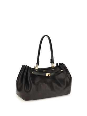 Balenciaga Bel Air Suede Shoulder Bag - Black