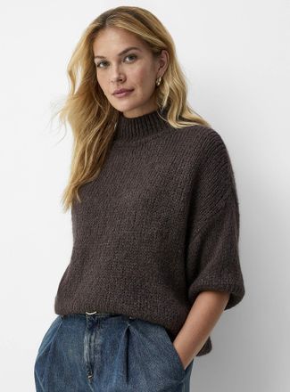 Contemporaine Womens Wool & mohair mock-neck sweater Exclusive collection from Italy