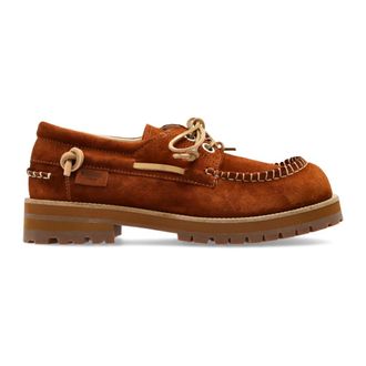 Moschino Schoenen, Heren, Bruin, 45 EU, Leer, Instap schoenen met rijgdetail