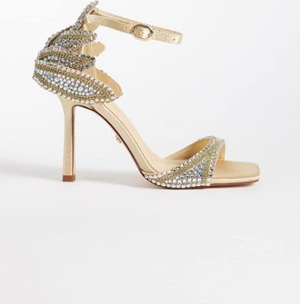 Azalea Wang Azalea Wang - Rusyn - Sandali con tacco beige decorati-Neutro