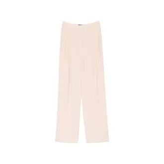 Emporio Armani Wide Trousers, female, Pink, Size: 2XS Wide Leg Trousers
