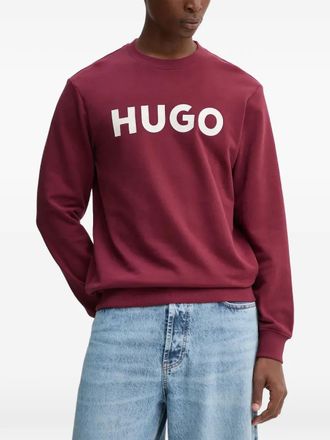 HUGO BOSS logo-print crew-neck sweater - Rosso