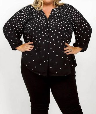 NYDJ Pintuck Blouse In Percy Dot