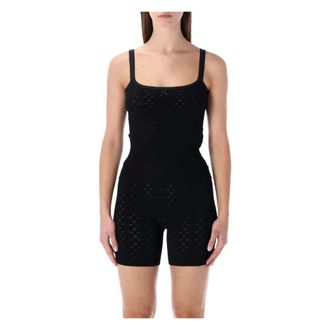 J.W.Anderson Dames, Tops, Zwart, Maat: S Viscose