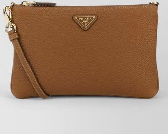 Prada leather crossbody bag gold tone hardware