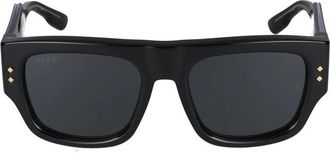 Gucci Zwart Grijs Zonnebril Gg 1262S Stijl - Heren - Zonnebrillen - Zwart - 54 MM - Accessoires