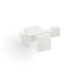 Zack Carvo Handdoekhaak - 7x3cm - dubbel - wit
