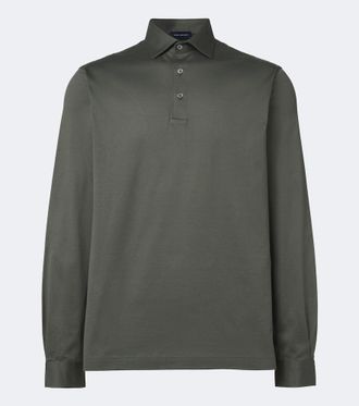 Thom Sweeney Cotton jersey polo shirt