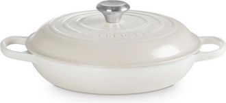 LE CREUSET Cacerola Baja Evolution 28 cm Merengue