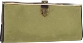 Dior Pre-owned Clutches, female, Green, Size: ONE SIZE Pre-owned Trotter pouch