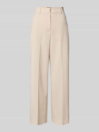 Max Mara Wide Leg Bundfaltenhose aus reiner Schurwolle Modell CORONE in Sand, Gr&ouml;&szlig;e 34