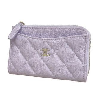 Chanel Light Purple Grained Calfskin Coin Purse/Coin Case (Pre-Owned)