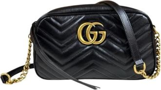Gucci Pre-owned GG Marmont Shoulder Bag - Dames - Vintage Schoudertas - Zwart - ONE Size - Leer - Vintage